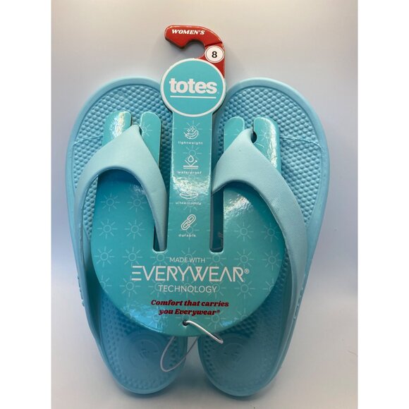 Totes Womens EVERYWEAR Flip Flops Lightweight Durable Ultra-Comfortable Sandals - Picture 1 of 6